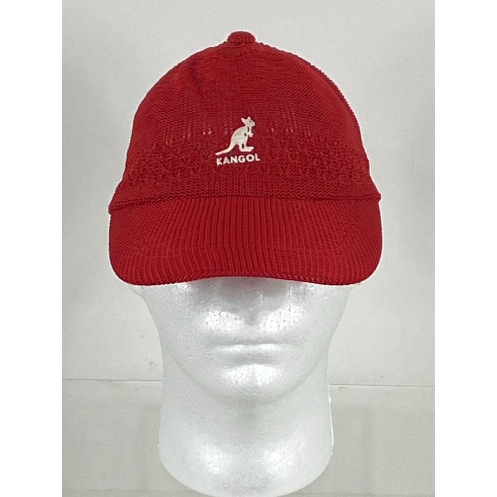 Kangol Logo Embroidered Knitted Strapback Hat Cap Red Women's NWOT F265